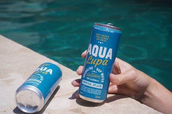 Aqua Lupa can held poolside